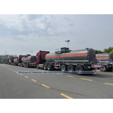42000liters aluminum fuel tank trailer/three compartments aluminum alloy tank trailer for oil