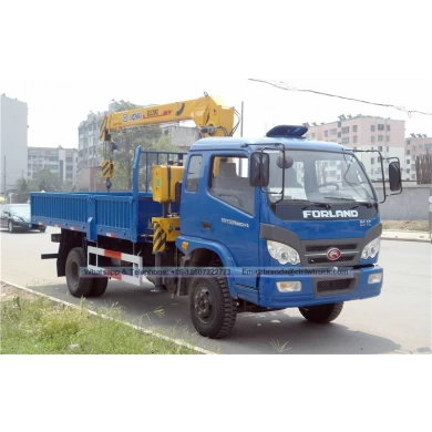 4x2 Foton Forland 5000 kgs Camion grue hydraulique Boom Grue