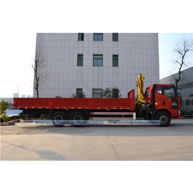 6x4 FAW 12000 kg Crane plegable hidráulico Crane montada