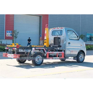 Brand new 4x2 Changan 3 cubic meter mini hook arm lifting garbage truck, 3CBM detachable garbage truck