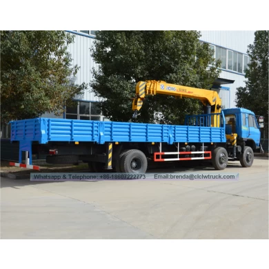 China Dongfeng 6x2 8-10 tons Truck-mounted crane, Straight Boom Crane Truck Manufacturer