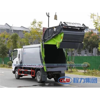 Isuzu 5-8M3压缩垃圾车，中国垃圾车供应商