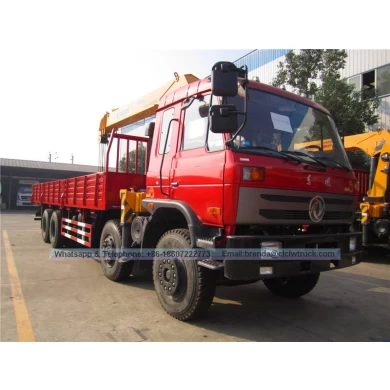 Chinese Dongfeng Manufacturer 8x4 12-14 tons Truck Cargo Crane