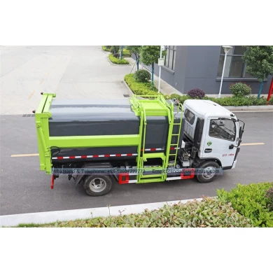 Camión de la basura DFAC 4X2 5 CBM hidráulica levantador