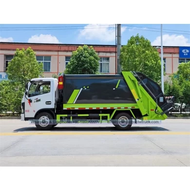 Dongfeng mini cargador trasero camiones basura rechazada compactor de basura camión de basura hidráulica compactor de camión duolika 5cmb camión de basura comprimida