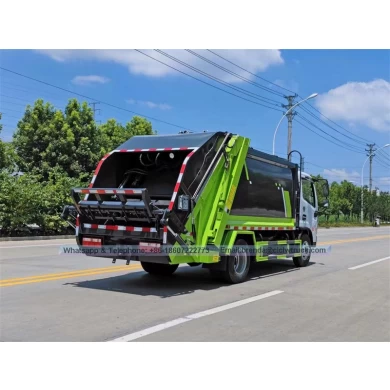 Dongfeng mini cargador trasero camiones basura rechazada compactor de basura camión de basura hidráulica compactor de camión duolika 5cmb camión de basura comprimida