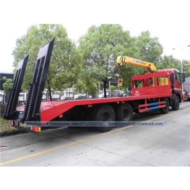 Dongfeng Kinland 8 * 4 Grane montée sur camion à plateau, 10-12 tonnes de grues à plate