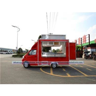 Dongfeng multifunción mini del carro móvil de alimentos