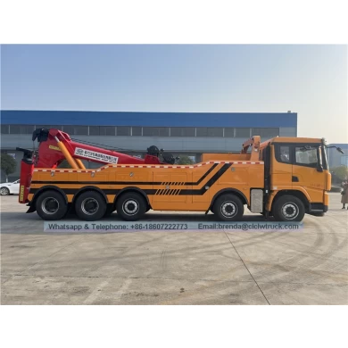 Hot sale Shacman 40 tons  heavy duty road wrecker/towing truck recovery truck with rotation boom