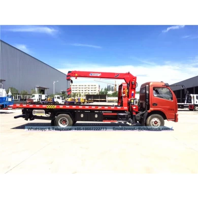 Dongfeng Tow Trad Truct Truck 4ton with Crane，拖车供应商，恢复车辆制造商中国