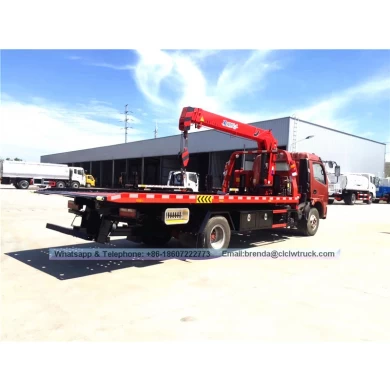 Dongfeng Tow Trad Truct Truck 4ton with Crane，拖车供应商，恢复车辆制造商中国