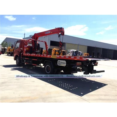 Dongfeng Tow Trad Truct Truck 4ton with Crane，拖车供应商，恢复车辆制造商中国