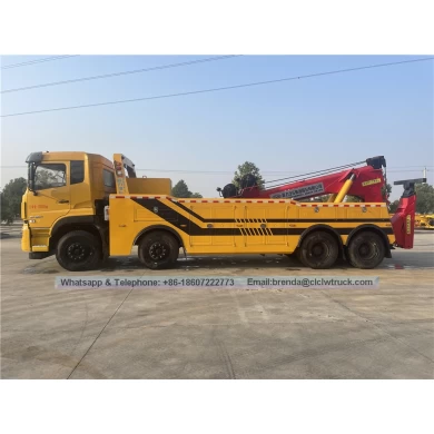 New Dongfeng 8x4 heavy duty rotator wrecker truck 50ton heavy duty wrecker tow truck for sale