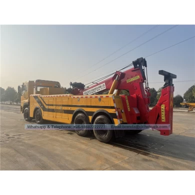 New Dongfeng 8x4 heavy duty rotator wrecker truck 50ton heavy duty wrecker tow truck for sale