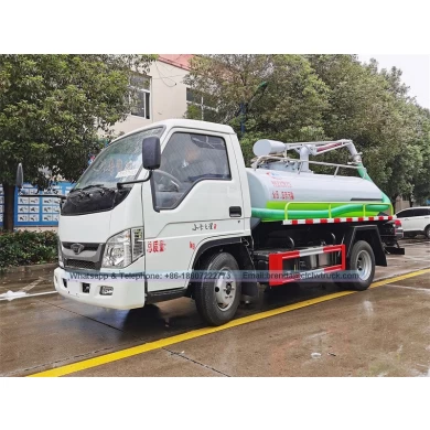 FOTON 3000 litros pequeños camiones de succión fecal en venta