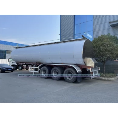 High quality 3-Axle semi-trailer 30m3 Fresh milk transportation tanker made of food grade stainless steel for sales