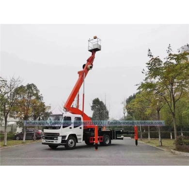 ISUZU 18 metros/20 metros Arm Recto Aerial Ayerial Hidráulico Sobre la plataforma de trabajo Camión para mantenimiento de luces de la calle