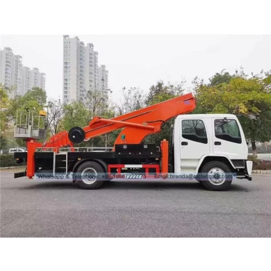 ISUZU 18 metros/20 metros Arm Recto Aerial Ayerial Hidráulico Sobre la plataforma de trabajo Camión para mantenimiento de luces de la calle