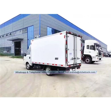 Fournisseur de camion de réfrigérateur JAC Chine, camion de cargaison de réfrigérateur 3 tonnes, camion de réfrigérateur GNC / moteur à essence, mini-camion réfrigérateur