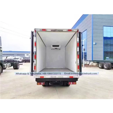 Fournisseur de camion de réfrigérateur JAC Chine, camion de cargaison de réfrigérateur 3 tonnes, camion de réfrigérateur GNC / moteur à essence, mini-camion réfrigérateur