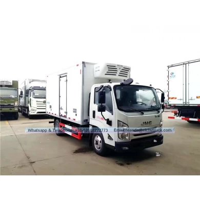 JMC fournisseur de camion frigorifique Chine, réfrigérateur cargaison camion 6 tonnes, 4X2 camion de fret réfrigérateur, frigorifique Euro 4