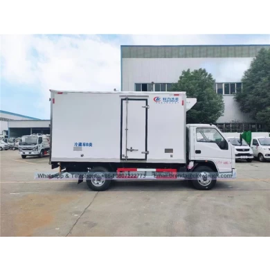 Fournisseur de camion de réfrigérateur JMC Chine, camion de cargaison de réfrigérateur 5 tonnes, camion de cargaison de réfrigérateur 4x2, moteur diesel de camion de réfrigérateur