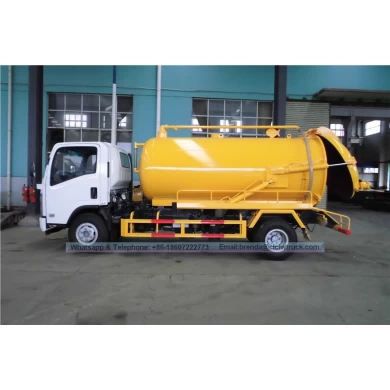 Japón isuzu 6000l 6cbm 6m3 Vacu de aguas residuales Tank de succión Camión -1600 - 2200 galones Proveedor de camiones de succión fecal