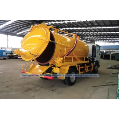 Japón isuzu 6000l 6cbm 6m3 Vacu de aguas residuales Tank de succión Camión -1600 - 2200 galones Proveedor de camiones de succión fecal
