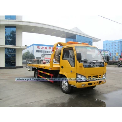 الشاحنة اليابانية Isuzu Tow Truck 5ton ، شاحنة السحب اليابانية للبيع ، Isuzu Flatbed Tower Truck