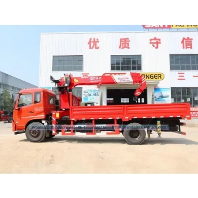 New Condition Dongfeng 8000 kgs Knuckle Boom Crane Truck For Sale
