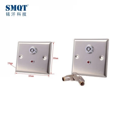100000 times test stainless steel emergency button with the key for hollow door