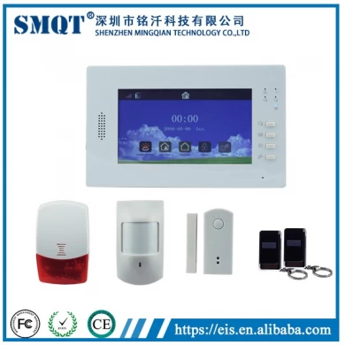 EB-839 Plate-forme d'opération visualisée 7 pouces à écran tactile sans fil de sécurité domestique gsm auto dial-up système d'alarme