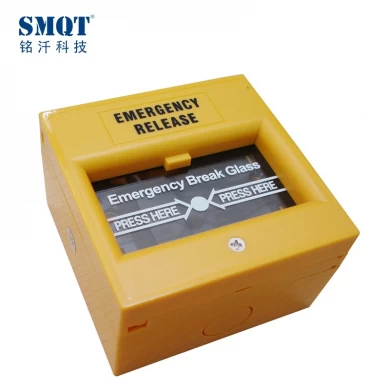 Emergencia break galss botón para sistema de alarma contra incendios y sistema de control de acceso caso de emergencia EB-116