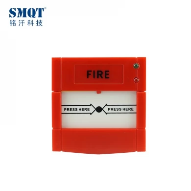 Bouton de point d'appel d'urgence de réinitialisation d'alarme incendie automatique avec 2 LED