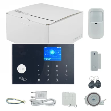 GSM+WIFI LED Tuya App control voice home alarm system kit EB-828