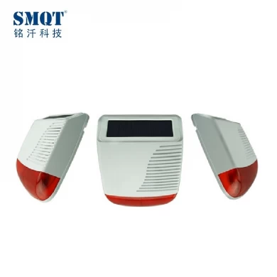 Sirène stroboscopique sans fil haute qualité avec système d'alarme solaire