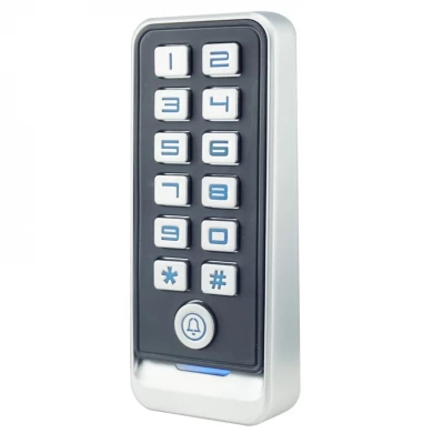 IP67 Водонепроницаемая металлическая клавиатура контроля доступа / считыватель Wiegand для одной двери с производительностью 5000 пользователей