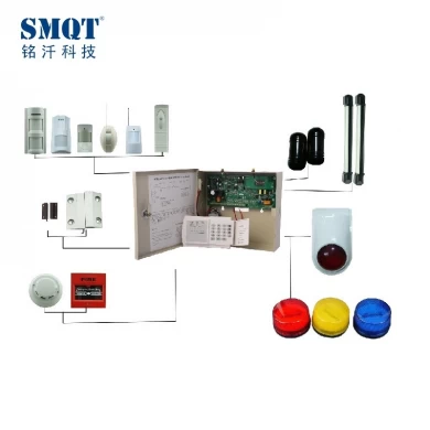 LED 8 wired 16 wireless PSTN&GSM alarm panel box,alarm for home