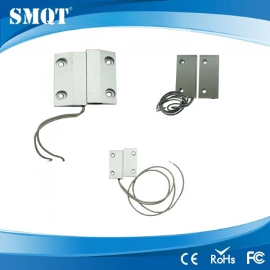 Sensor de porta com fio metálico para sistema de alarme e sistema de controle de acesso