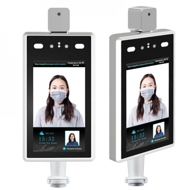 Vários idiomas do sistema Dispositivo dinâmico de controle de acesso a reconhecimento facial com função de detecção de temperatura