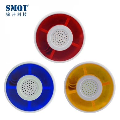 Round shape 12V flash light siren with 110db sound pressure