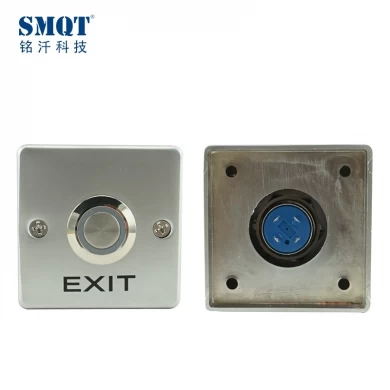 SMQT Alloy door access control exit release push button NC NO COM port with LED back light