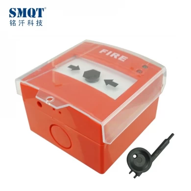 SMQT fire alarm resettable manual call point emergerncy button without glass