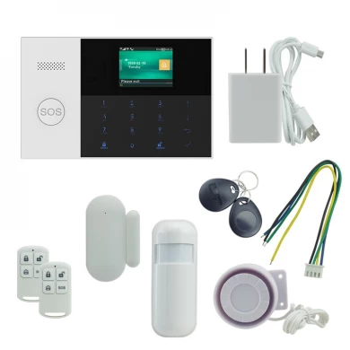Sistema di allarme antifurto senza fili di sicurezza domestica GSM intelligente con 3 cablati e 99 wireless