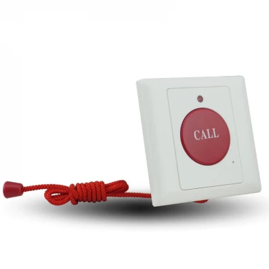 Pressione o botão de chamada de emergência com fio com o botão do interruptor da corda
