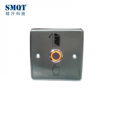 Geçiş kontrol sistemi için led ışıklı paslanmaz çelik kapı açma düğmesi