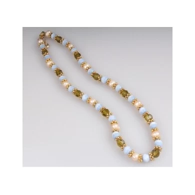 Beads For Jewelry Making Fashion Necklace Match with Clothes for Girls Mutli Color Bead Necklace