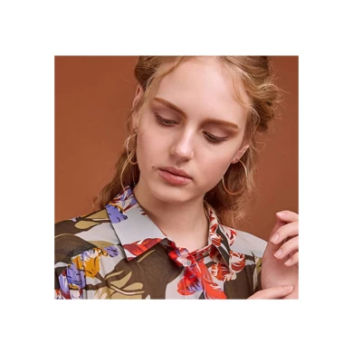 Best Selling Fashion Earrings Hoops, 18k Rose Gold Plated Hoop Earrings for Womens Sensitive Ears Hot Gift