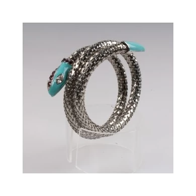 China Fashion Jewlry Rhodium Plated Bangles Latest Design Wholesale Snake Chain Bracelets Bangle For Women