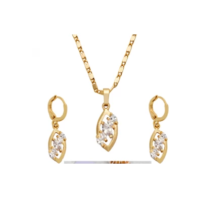 China Supplier Custom Bridal 18K Gold Plated Jewelry Sets for Woman